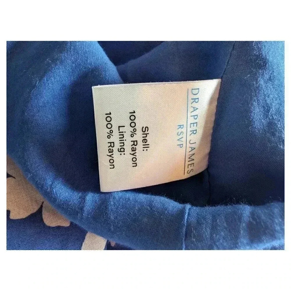 Draper James RSVP Blue Floral Flutter Sleeve Wrap Dress, Size L - Picture 11 of 12